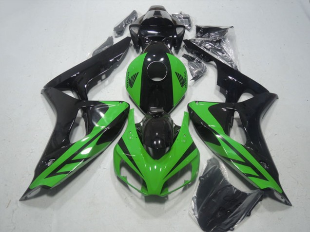 Billige Honda CBR1000RR Motorrad Verkleidung 2006-2007 - Grun Glanzendes Schwarz