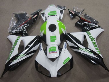 Billige Honda CBR1000RR Motorrad Verkleidung 2006-2007 - Weiss Grun Glanzendes Schwarz Hannspree