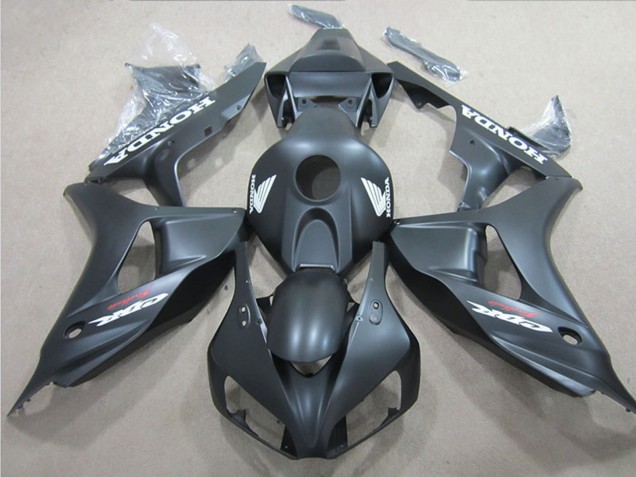 Billige Honda CBR1000RR Motorrad Verkleidung 2006-2007 - Matt Schwarz Weiss Aufkleber