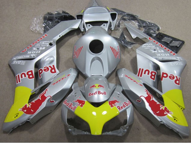 Billige Honda CBR1000RR Motorrad Verkleidung 2004-2005 - Silber Gelb Red Bull