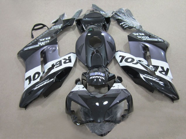 Billige Honda CBR1000RR Motorrad Verkleidung 2004-2005 - Glanzendes Schwarz Weiss Grau Repsol