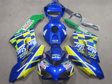 Billige Honda CBR1000RR Motorrad Verkleidung 2004-2005 - Blau Gelb Grun Telefonica MoviStar Castrol