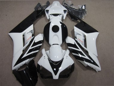Billige Honda CBR1000RR Motorrad Verkleidung 2004-2005 - Weiss Glanzendes Schwarz Streifen