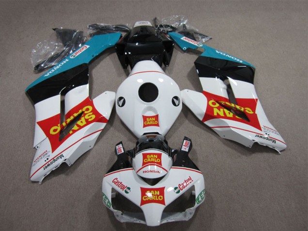 Billige Honda CBR1000RR Motorrad Verkleidung 2004-2005 - Weiss Rot Blau Glanzendes Schwarz Gelb San Carlo Castrol