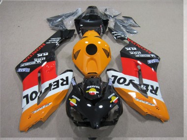 Billige Honda CBR1000RR Motorrad Verkleidungen Kit 2004-2005 - Orange Weiss Rot Glanzendes Schwarz Repsol