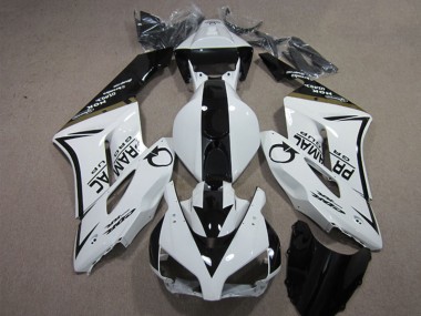 Billige Honda CBR1000RR Motorrad Verkleidung 2004-2005 - Weiss Glanzendes Schwarz Pramac
