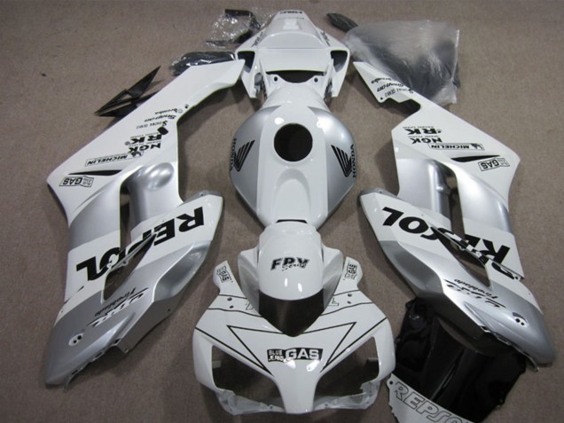 Billige Honda CBR1000RR Motorrad Verkleidung Kit 2004-2005 - Weiss Silber Schwarz Repsol