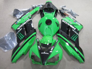 Billige Honda CBR1000RR Motorrad Verkleidung 2004-2005 - Grun Glanzendes Schwarz Monster
