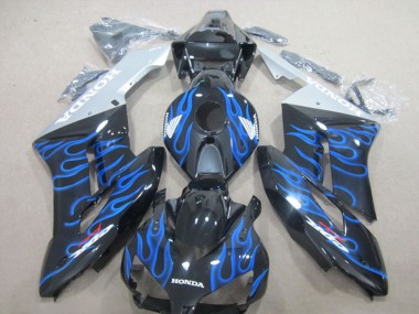 Billige Honda CBR1000RR Motorrad Verkleidung 2004-2005 - Glanzendes Schwarz Blau Flamme