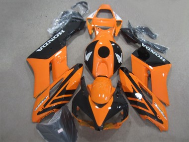 Billige Honda CBR1000RR Motorrad Verkleidung 2004-2005 - Orange Glanzendes Schwarz