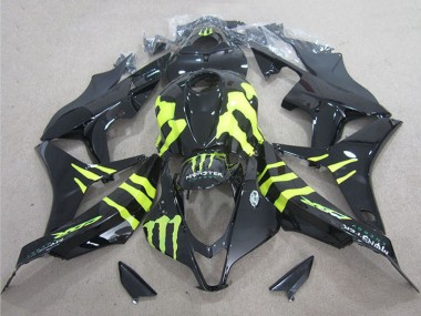 Billige Honda CBR1000RR Motorrad Verkleidung 2004-2005 - Glanzendes Schwarz Gelb Monster