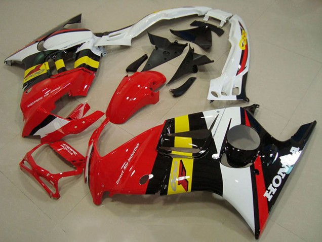 Billige Honda CBR600 F3 Motorrad Verkleidung 1995-1996 - Weiss Rot Gelb Glanzendes Schwarz