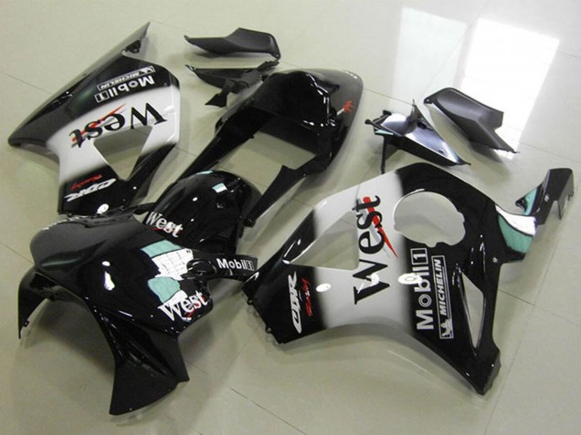 Billige Honda CBR900RR 954 Motorrad Verkleidung 2002-2003 - Glanzendes Schwarz Weiss West