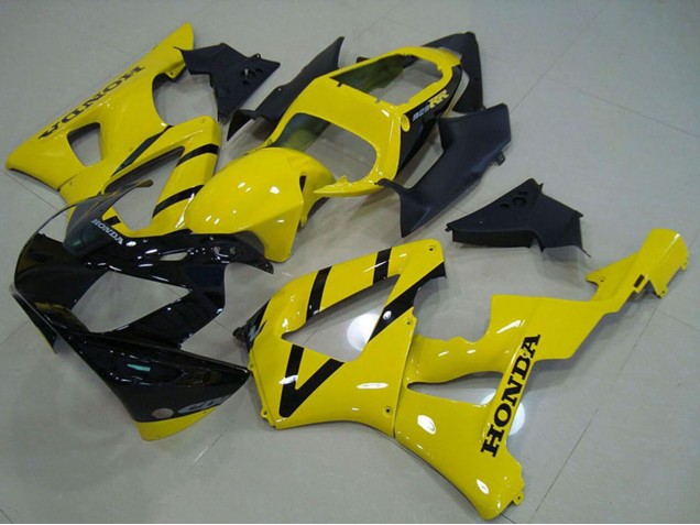 Billige Honda CBR900RR 929 Motorrad Verkleidung 2000-2001 - Gelb Glanzendes Schwarz