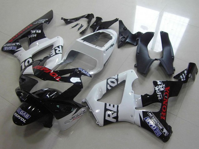 Billige Honda CBR900RR 929 Motorrad Verkleidung 2000-2001 - Weiss Glanzendes Schwarz Rot Repsol