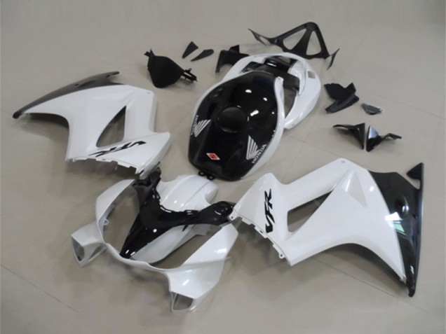 Billige Honda VFR 800 Motorrad Verkleidung 2002-2013 - Weiss Glanzendes Schwarz