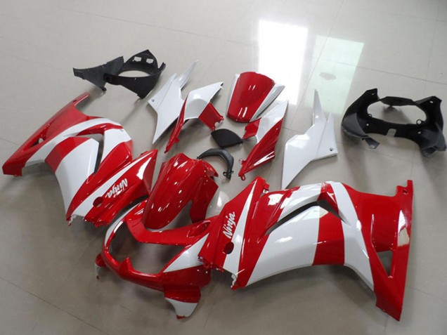 Billige Kawasaki ZX250R Motorrad Verkleidung 2008-2012 - Weiss Rot