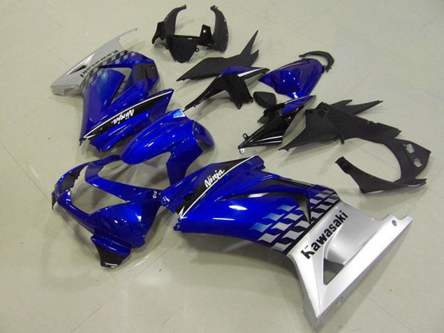 Billige Kawasaki ZX250R Motorrad Verkleidung 2008-2012 - Blau Silber