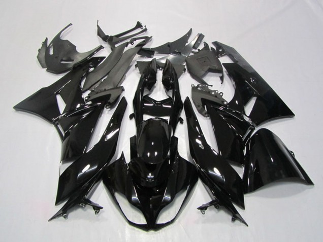 Billige Kawasaki ZX6R Motorrad Verkleidung 2009-2012 - Glanzendes Schwarz