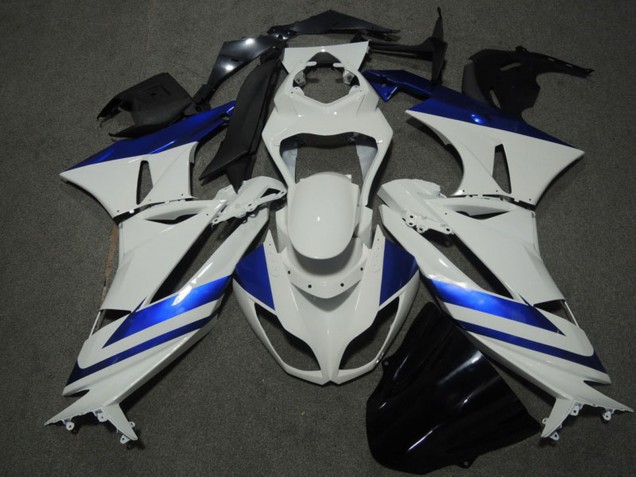 Billige Kawasaki ZX6R Motorrad Verkleidung 2009-2012 - Blau Weiss