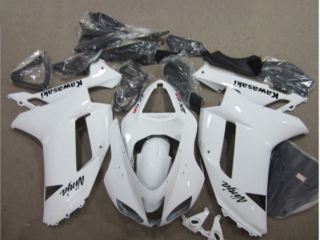 Billige Kawasaki ZX6R Motorrad Verkleidung 2007-2008 - Weiss