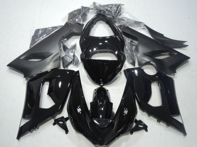 Billige Kawasaki ZX6R Motorrad Verkleidung 2005-2006 - Glanzendes Schwarz Matt Schwarz