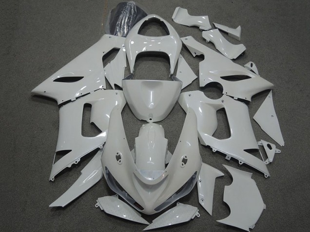 Billige Kawasaki ZX6R Motorrad Verkleidung 2005-2006 - Unbemalt