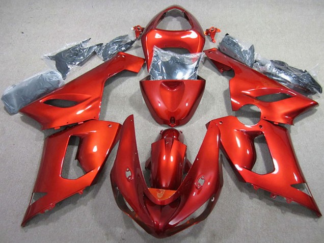 Billige Kawasaki ZX6R Motorrad Verkleidung 2005-2006 - Rot