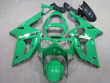 Billige Kawasaki ZX6R Motorrad Verkleidung Kit 2003-2004 - Grun