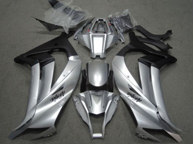 Billige Kawasaki ZX10R Motorrad Verkleidung 2011-2015 - Silber Matt Schwarz