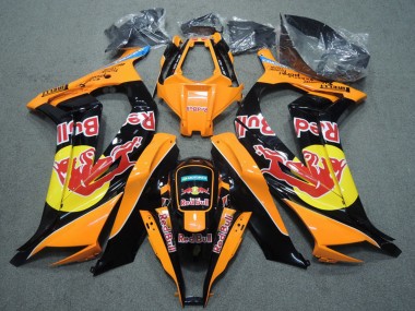 Billige Kawasaki ZX10R Motorrad Verkleidung 2011-2015 - Orange Schwarz Red Bull