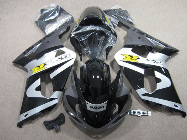 Billige Suzuki GSXR 600 Motorrad Verkleidung 2001-2003 - Schwarz Weiss