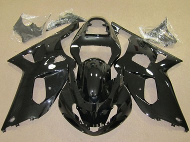 Billige Suzuki GSXR 600 Motorrad Verkleidung 2001-2003 - Glanzendes Schwarz