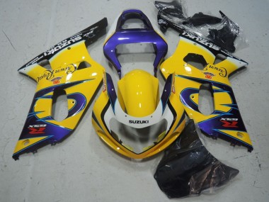 Billige Suzuki GSXR 600 Motorrad Verkleidung 2001-2003 - Gelb Lila Schwarz