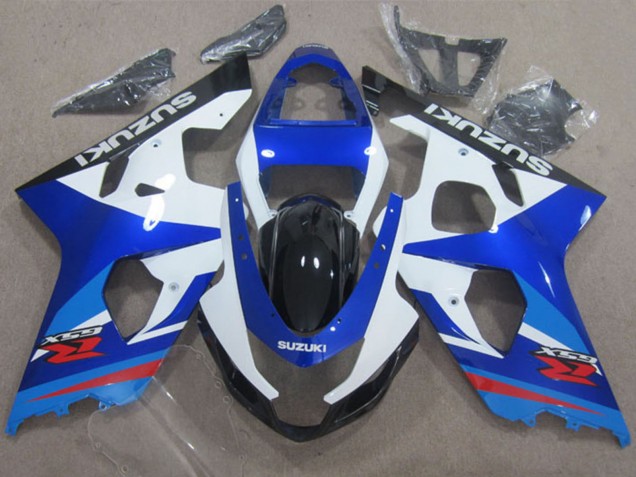 Billige Suzuki GSXR 600 Motorrad Verkleidung 2004-2005 - Weiss Blau Rot