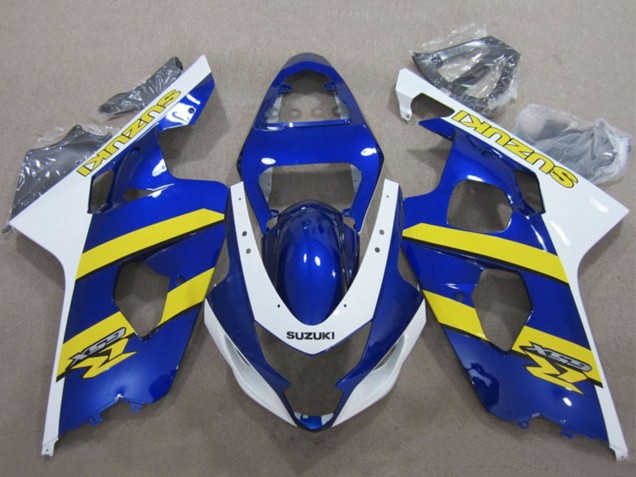 Billige Suzuki GSXR 600 Motorrad Verkleidung 2004-2005 - Blau Weiss Gelb
