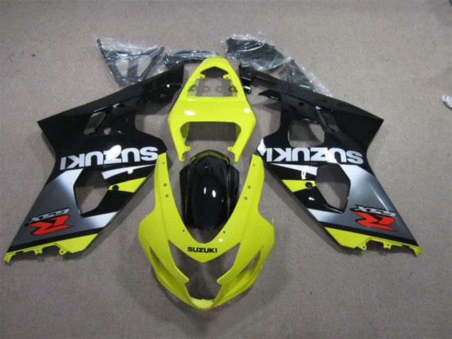 Billige Suzuki GSXR 600 Motorrad Verkleidung 2004-2005 - Gelb Silber Schwarz Rot