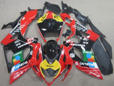 Billige Suzuki GSXR 600 Motorrad Verkleidung 2006-2007 - Rot Gelb Grun Blau Schwarz JOMO