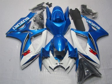 Billige Suzuki GSXR 600 Motorrad Verkleidung 2006-2007 - Weiss Blau Rot