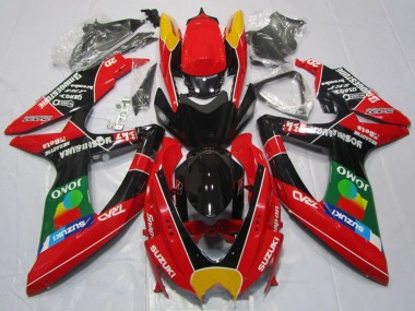 Billige Suzuki GSXR 600 Motorrad Verkleidung 2008-2010 - Rot Orange Blau Grun Schwarz JOMO