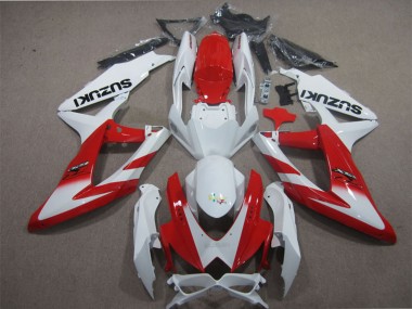 Billige Suzuki GSXR 600 Motorrad Verkleidung 2008-2010 - Weiss Rot