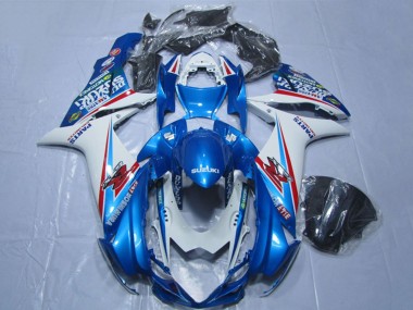Billige Suzuki GSXR 600 Motorrad Verkleidung 2011-2024 - Blau Weiss