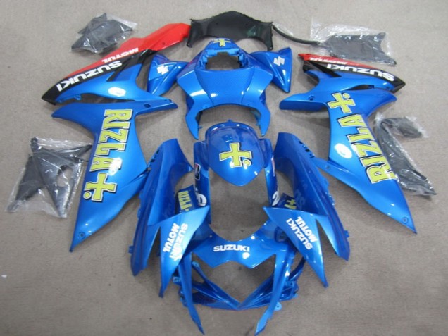 Billige Suzuki GSXR 600 Motorrad Verkleidung 2011-2024 - Blau Gold Rizla
