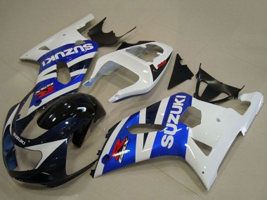 Billige Suzuki GSXR 750 Motorrad Verkleidung 2001-2003 - Weiss Blau Glanzendes Schwarz Rot