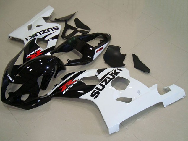 Billige Suzuki GSXR 750 Motorrad Verkleidung 2004-2005 - Glanzendes Schwarz Weiss Rot