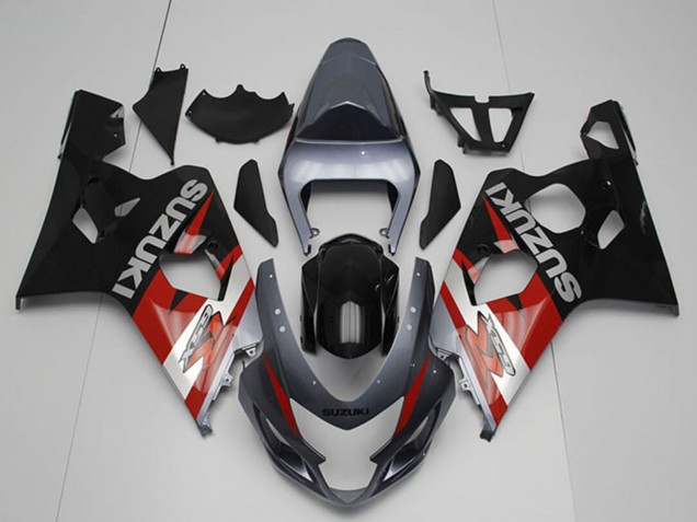 Billige Suzuki GSXR 750 Motorrad Verkleidung 2004-2005 - Silber Grau Rot Schwarz