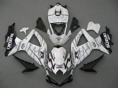 Billige Suzuki GSXR 750 Motorrad Verkleidung 2008-2010 - Weiss Schwarz Corona Extra Alstare