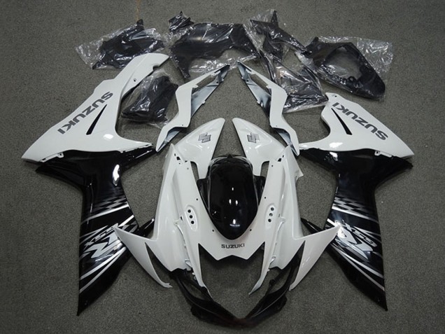 Billige Suzuki GSXR 750 Motorrad Verkleidung 2011-2024 - Weiss Schwarz
