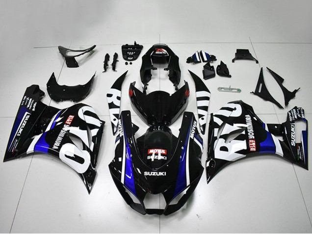 Billige Suzuki GSXR 1000 Motorrad Verkleidung 2017-2024 - Schwarz Weiss Blau Motul