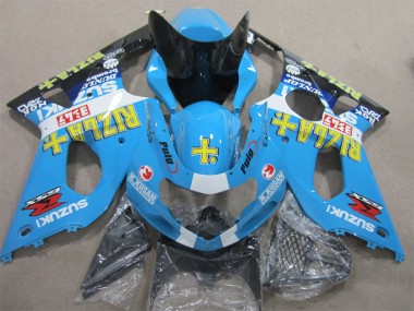 Billige Suzuki GSXR 1000 Motorrad Verkleidung 2000-2002 - Blau Gelb Weiss Schwarz Rizla